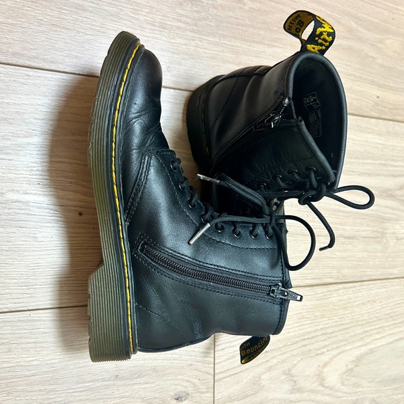 Kids Doc Marten Zavala lace up combat boots sz US 3/ Uk 2/ Eu 34 - Picture 3 of 7